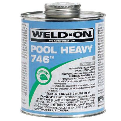 1 QT 746 POOL HEAVY CLEAR CEMENT CASE OF 12 IPS #13563 HEAVY IPS13563