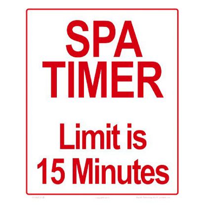 SPA TIMER SIGN PLASTIC 6510WS1012E