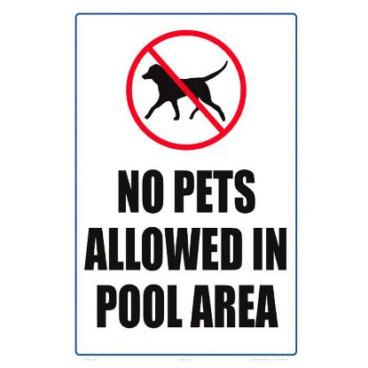 NO PETS ALLOWED 12X18 ALUMINUM 6702WA1218E