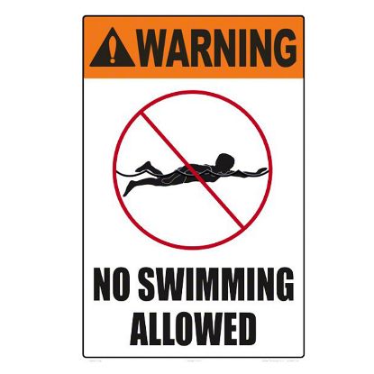 WARNING! NO SWIMMING 7206WS1218E