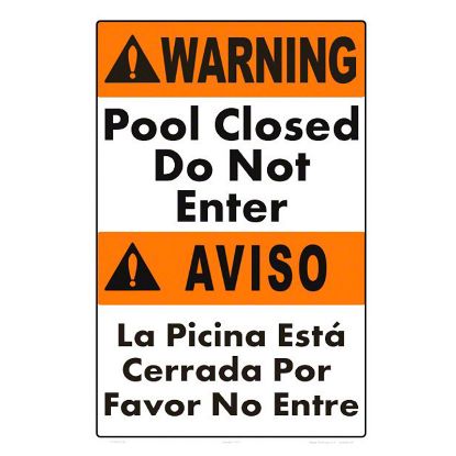 POOL CLOSED 12X18 ENG/SPAN 7315WS1218Z