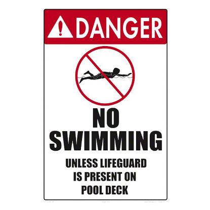 DANGER NO SWIMING SIGN 7321WS1218E