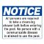 12 X 10 NOTICE SHOWER REQUIRED SIGN HEAVY DUTY WHITE  7501WA1210E