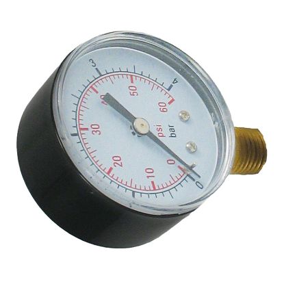 PRESSURE GAUGE BOTTOM MOUNT 0-60 PSI 25501-000-800