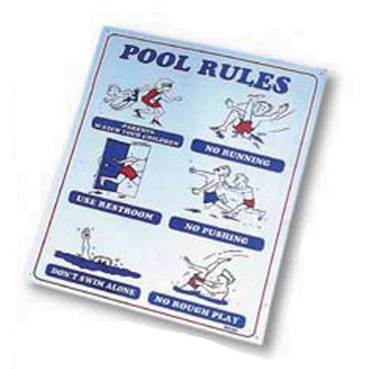 POOL RULES  18INX24IN 90-100