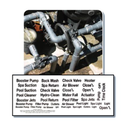 POOLMASTER POOL EQUIPMENT ID LABEL SET 40422